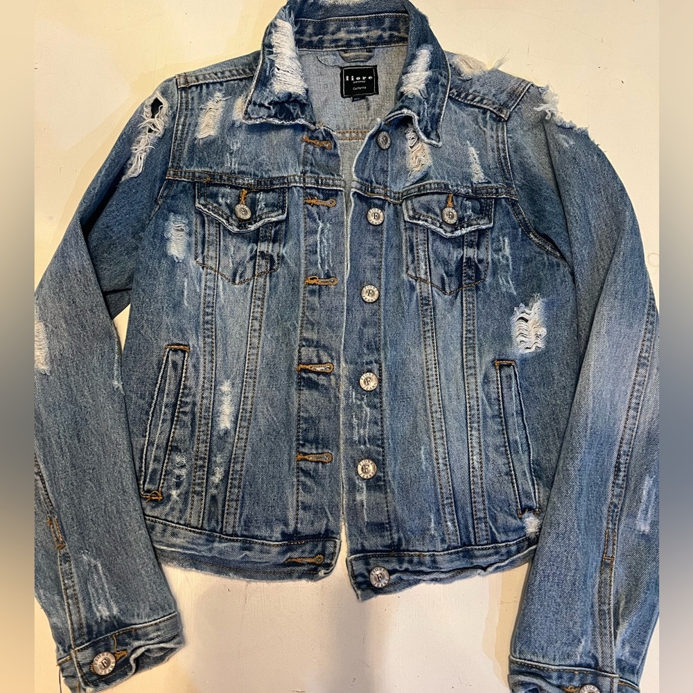 Fiore distressed Jean jacket